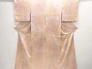 菊青海波模様織出し暈し付け下げ色無地着物